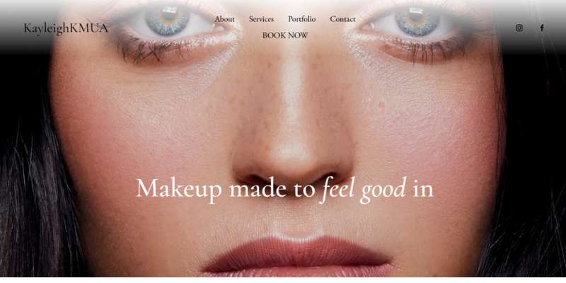 21-9 27 Stunning Makeup Artist Website Design Examples