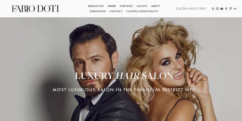 22-8 Gorgeous Hair Salon Websites to use as Inspiration