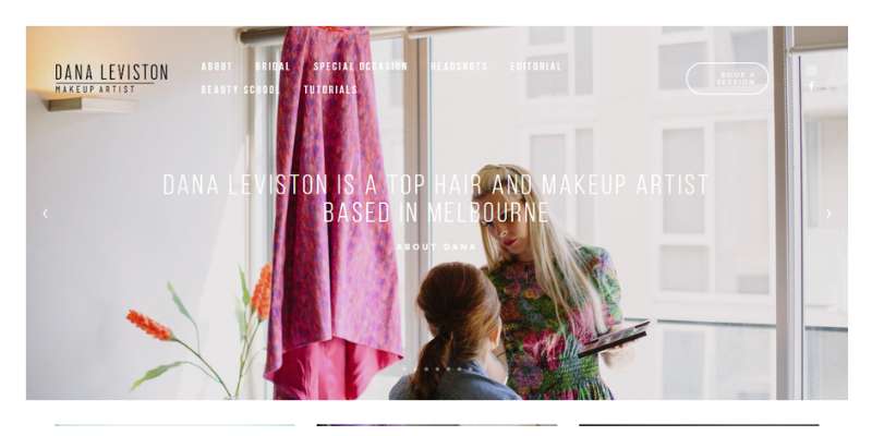 24-9 27 Stunning Makeup Artist Website Design Examples