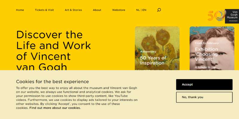 3-24 Impressive Museum Website Design to Use as Inspiration