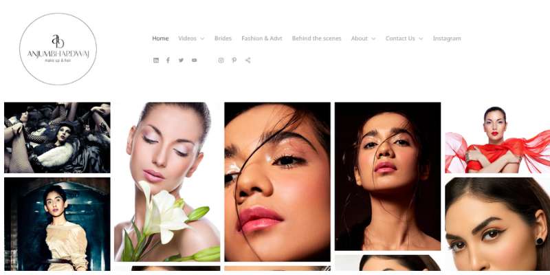 4-17 Stunning Makeup Artist Websites with Great Design
