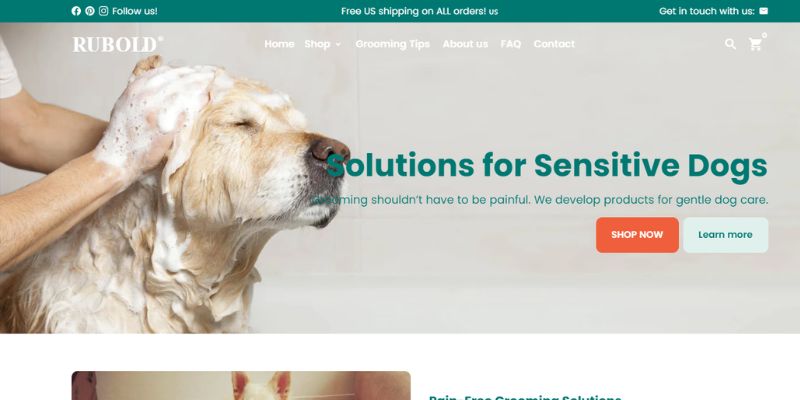 4-8 20 Dog Grooming Website Design Examples To Inspire You