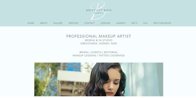 5-14 27 Stunning Makeup Artist Website Design Examples
