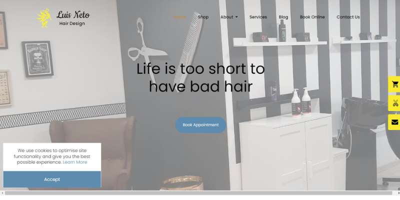 7-12 Gorgeous Hair Salon Websites to use as Inspiration