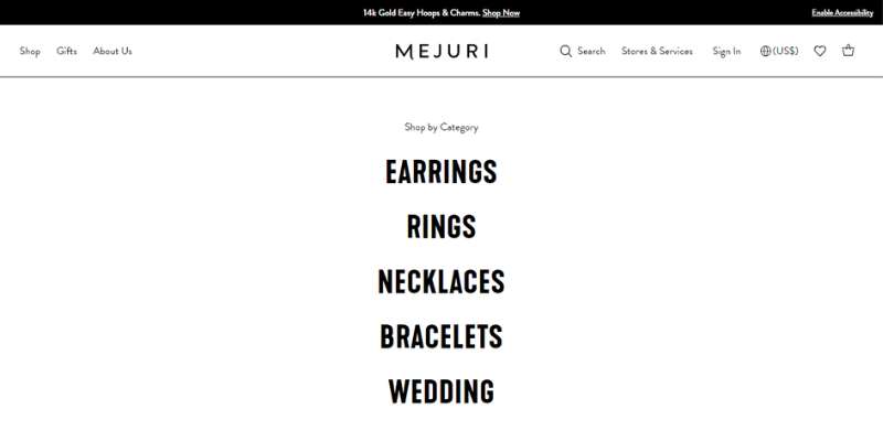 7-15 Awesome Jewelry Website Designs to Use as an Example