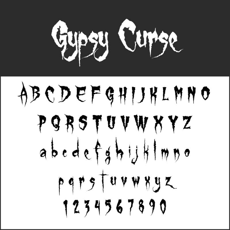 Gypsy-Curse-Font What font does MrBeast use in his materials