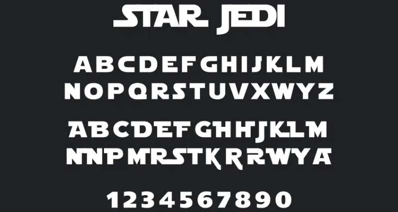 Star-Jedi-Font-1 What font does Star Wars use in their materials?