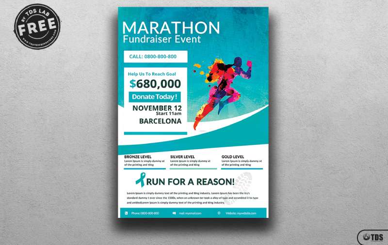 02_Free-Marathon-Fundraiser-Event-Flyer-Template-1 Marathon Flyers That Will Get You Pumped for Race Day
