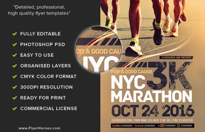 3K-Marathon-Flyer-Template-FH-3-1 Marathon Flyers That Will Get You Pumped for Race Day