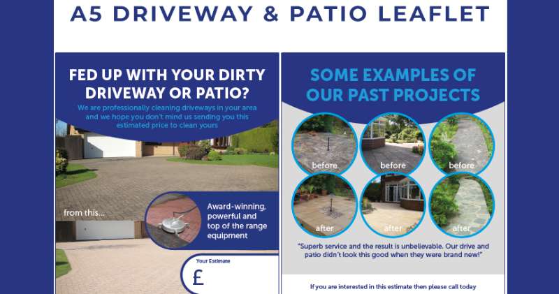 A5-Paving-Cleaning-Estimate-Flyer-1 Pressure Washing Flyers That Will Make Your Business Sparkle