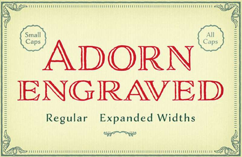 Adorn-Engraved-1 A Look at the Most Popular Textured Fonts