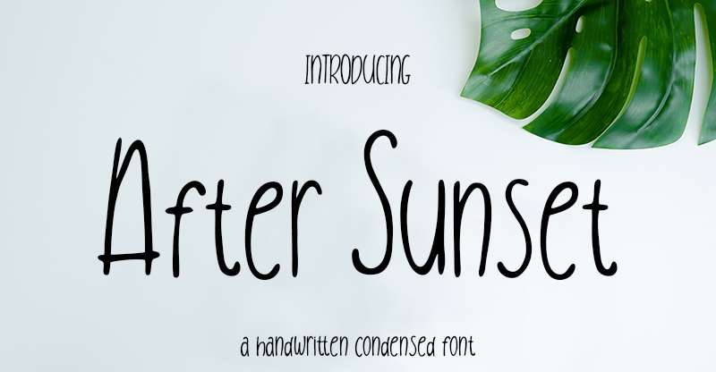 After-Sunset Stunning Summer Fonts to Add a Splash of Fun to Your Designs
