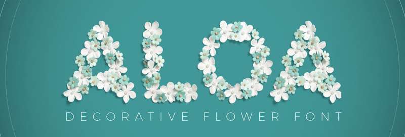 Aloa-–-Flower-Font-1 Fresh and Bright Spring Fonts for Your Design Projects