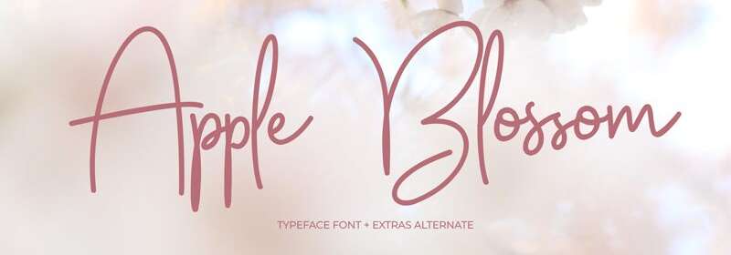 Apple-Blossom-Font-1 Stunning Autumn Fonts to Add a Cozy Touch to Your Designs