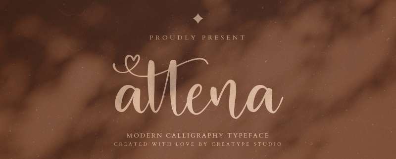 Attena-Modern-Calligraphy-1 Romantic Fonts That Will Make Your Heart Flutter