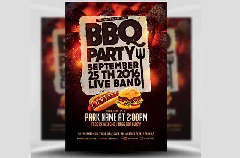 BBQ-Party-Flyer-Template-v2-FH-1-1 Summer Flyers That Will Make Your Season Sizzle