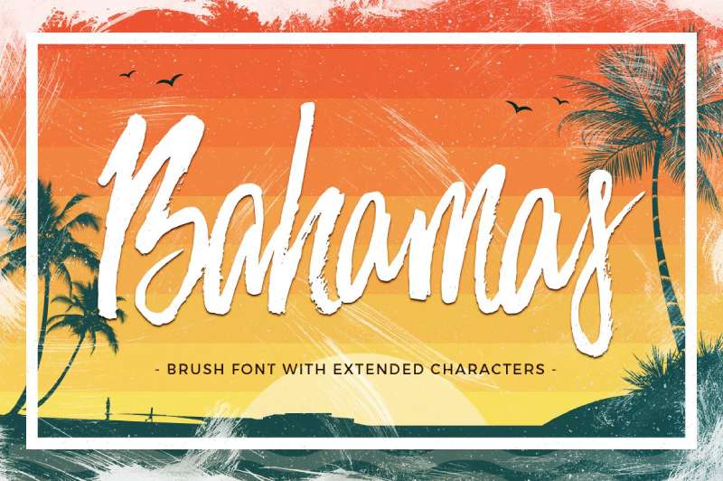 Bahamas-Brush-Font-1 Tropical Fonts for Your Next Design Project
