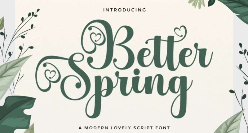 Better-Spring-Font-1 Fresh and Bright Spring Fonts for Your Design Projects