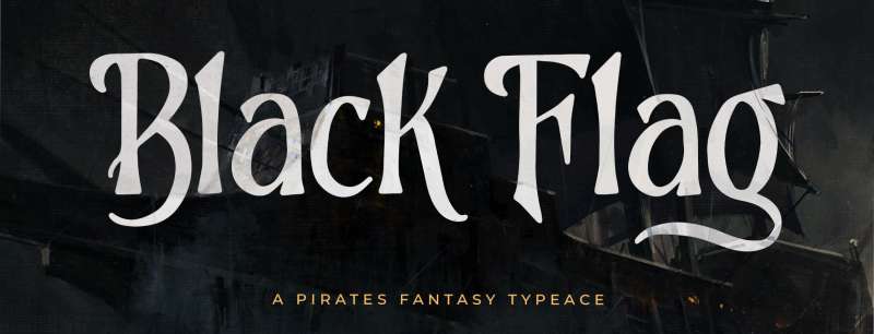Black-Flag-Pirates-Fantasy-Typeface-1 Must-Try Fantasy Fonts for a Touch of Enchantment in Your Projects