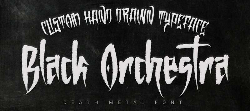 Black-Orchestra-1 The Most Popular Rock Band Fonts Used by Designers