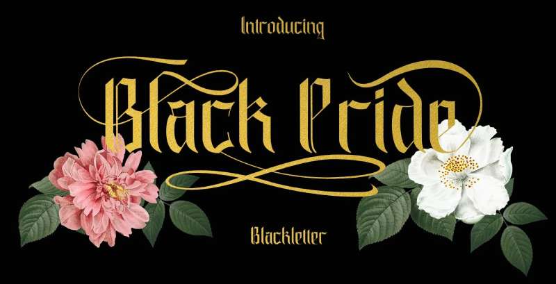 Black-Pride-Font-1 The Most Popular Rock Band Fonts Used by Designers