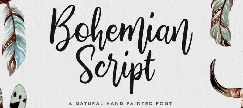 Bohemian-Script Most Popular Bohemian Fonts Used by Designers