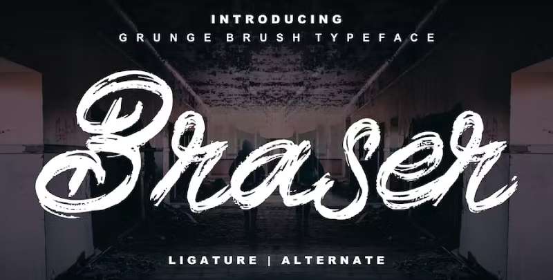 Braser-Grunge-Brush-Typeface-1 A Look at the Most Popular Textured Fonts