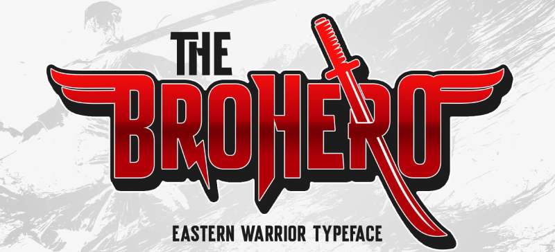 Brohero-Typeface-1 The Best Samurai Fonts for Your Japanese-Inspired Designs