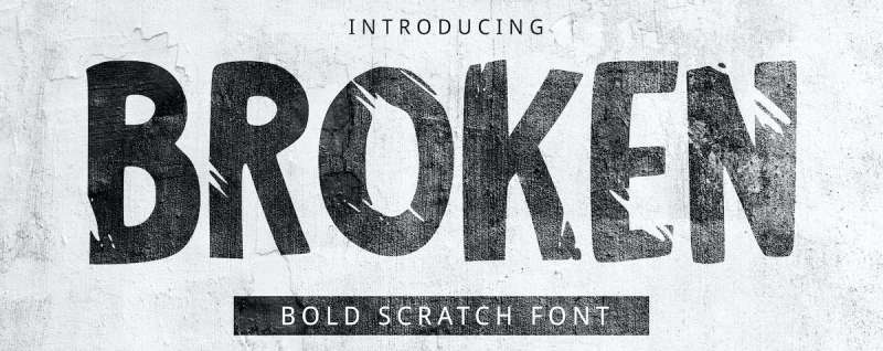 Broken-Font-1 The Most Popular Cracked Fonts Used by Designers