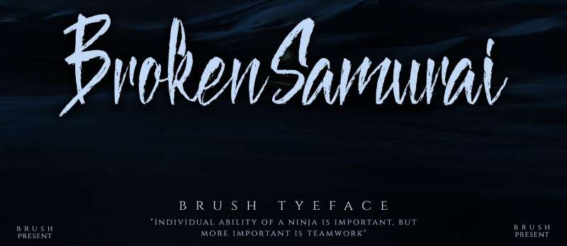Broken-Samurai-Brush-Typeface The Best Samurai Fonts for Your Japanese-Inspired Designs