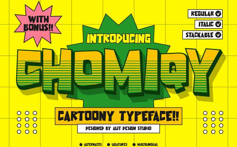 Chomiqy-Typeface-1 The Ultimate Collection of Funny Fonts: Perfect for Memes and More
