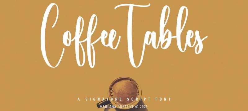 Coffee-Tables-Script-Font-1 Try These Fun Coffee Fonts Today (17 Examples)