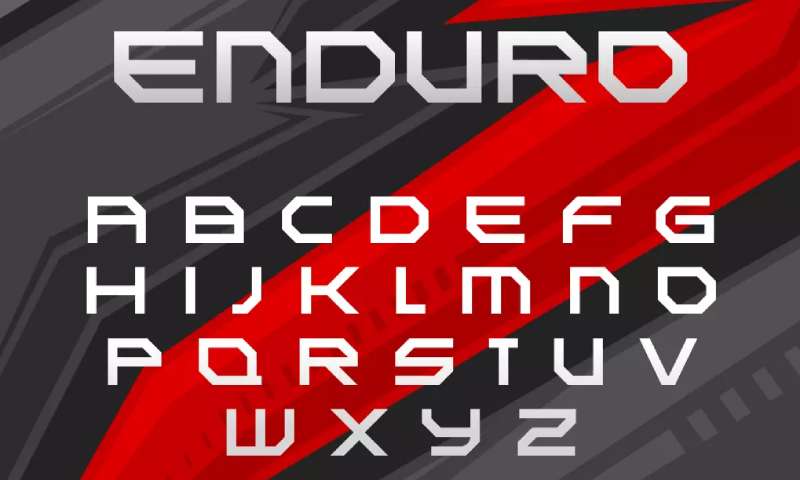 Enduro-Font-1 Popular Striped Fonts Used by Designers Worldwide