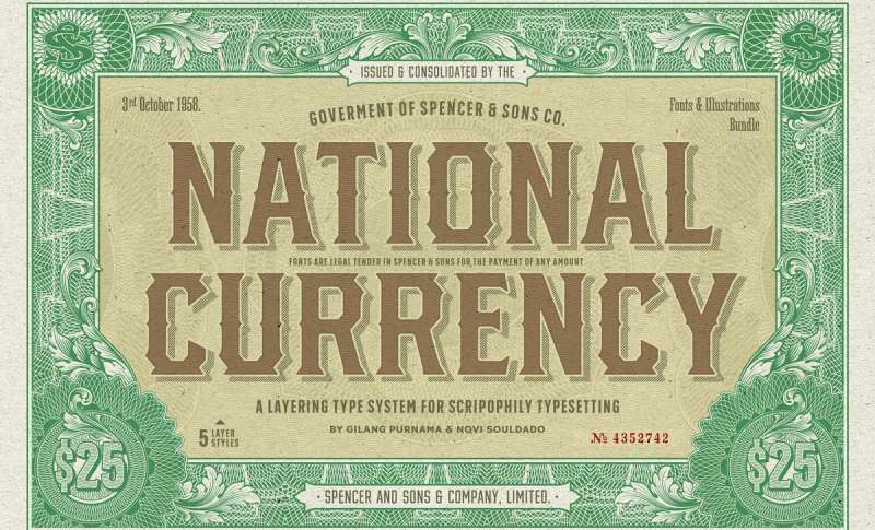 Engraved-Money-Fonts-Bundle-1 Must-Try Money Fonts for Your Creative Projects