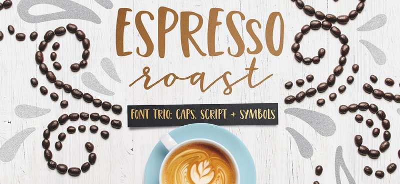 Espresso-Roast-Font-Trio-1 Try These Fun Coffee Fonts Today (17 Examples)