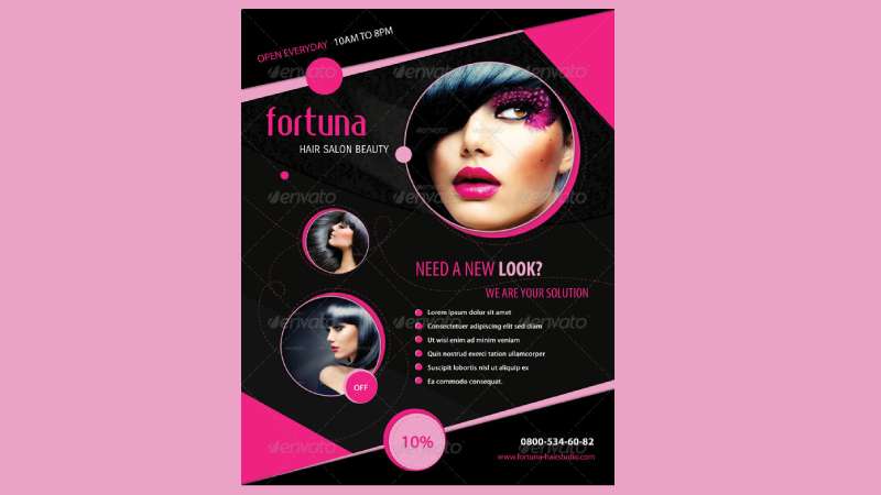 Fortuna-1 Creative Hairstylist Flyers That Will Leave a Lasting Impression