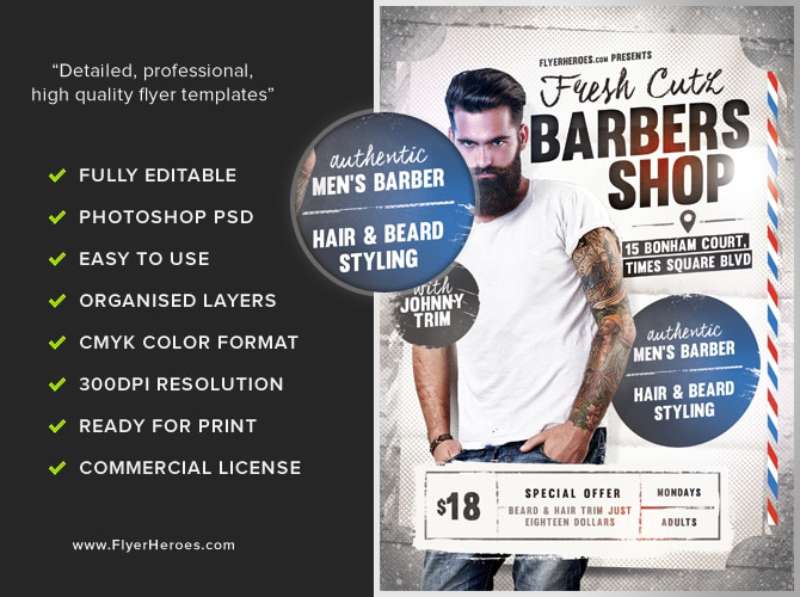 Fresh-Cutz-Flyer-Template-3-1 Great Barbershop Flyers To Help You Promote Your Services