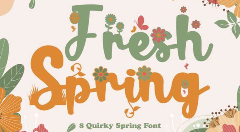 Fresh-Spring-1 Fresh and Bright Spring Fonts for Your Design Projects