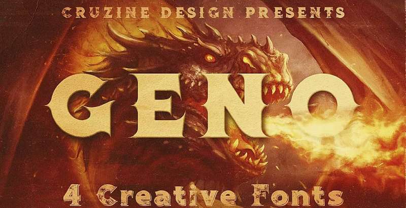 Geno-Typeface-1 Must-Try Fantasy Fonts for a Touch of Enchantment in Your Projects