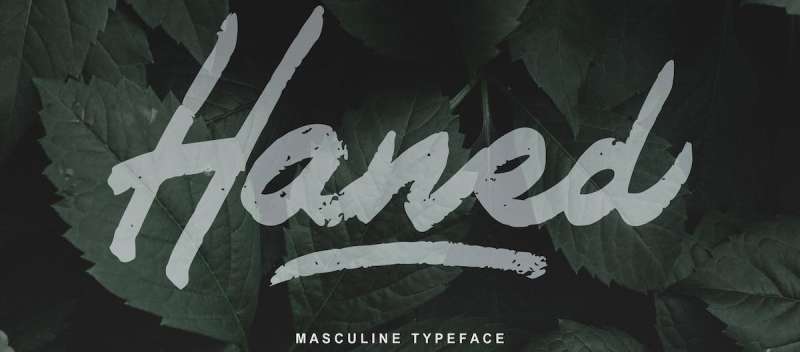 Haned-Masculine-Typeface-Font Masculine Fonts to Match Your Brand's Personality