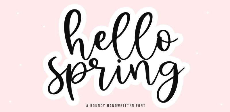 Hello-Spring-1 Fresh and Bright Spring Fonts for Your Design Projects