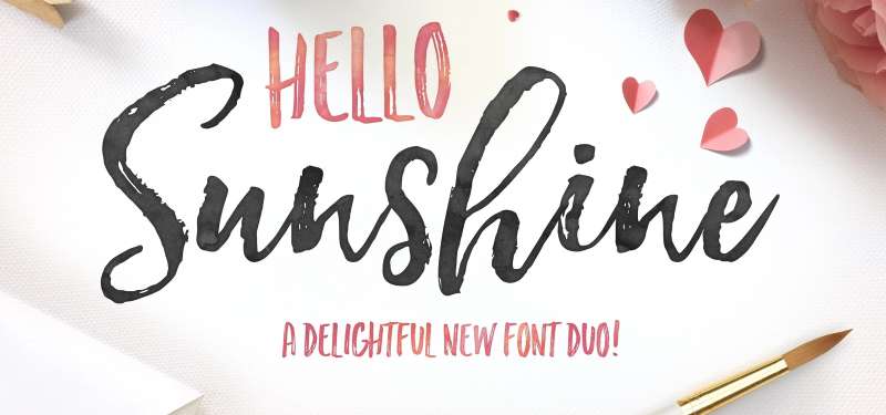 Hello-Sunshine-Font-Duo-1 Stunning Summer Fonts to Add a Splash of Fun to Your Designs