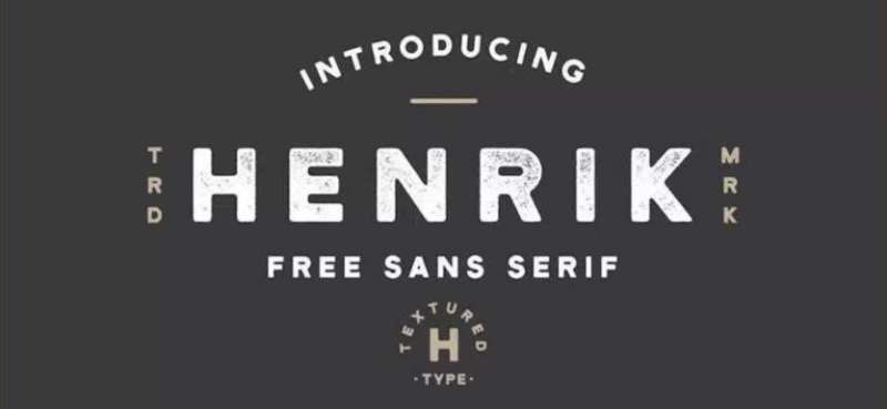 Henrik-Free-Textured-Sans-Serif-Font-1 A Look at the Most Popular Textured Fonts