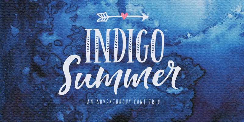 Indigo-Summer-Font-Trio Stunning Summer Fonts to Add a Splash of Fun to Your Designs