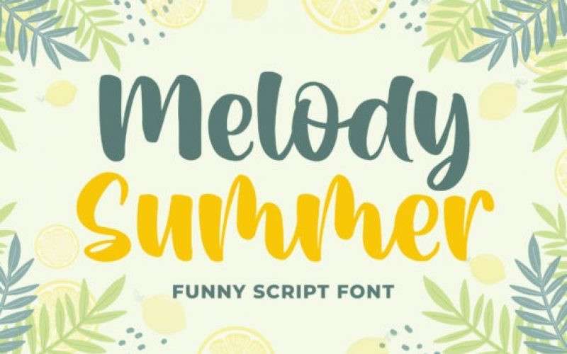 Melody-Summer-1 Stunning Summer Fonts to Add a Splash of Fun to Your Designs