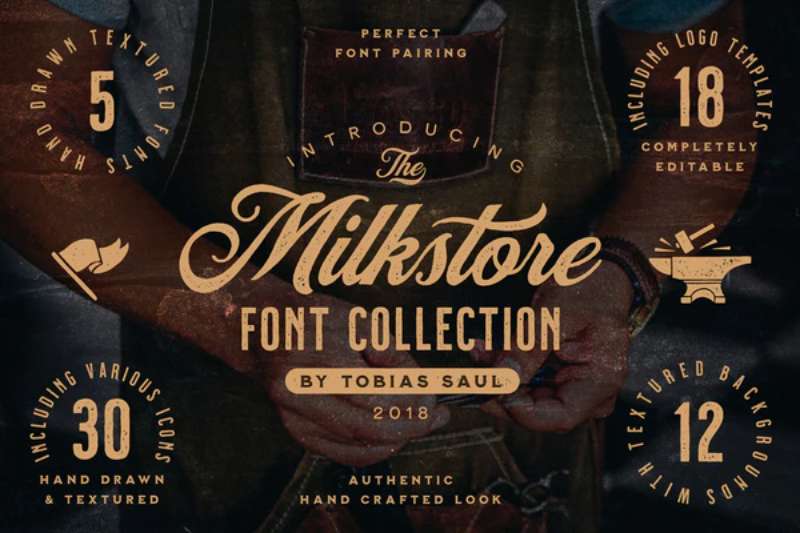 Milkstore-Font-Collection-1 A Look at the Most Popular Textured Fonts