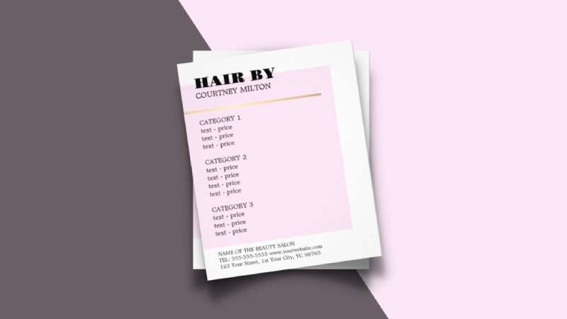 Minimalist-rose Creative Hairstylist Flyers That Will Leave a Lasting Impression