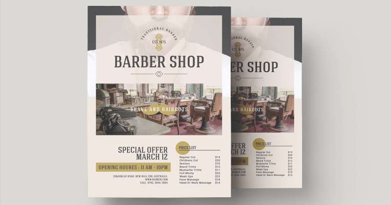 Modern-Minimalist-Elegant-Barbers-Flyer-1 Great Barbershop Flyers To Help You Promote Your Services