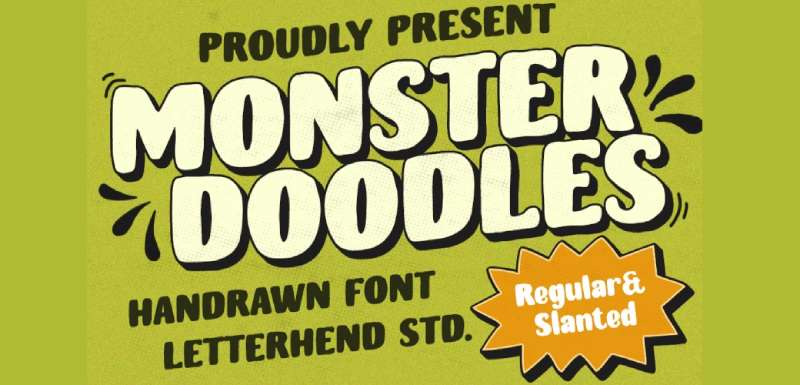Monster-Doodles-Handdrawn-Font-1 The Top Propaganda Fonts for Your Nostalgic Design Needs