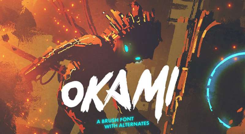 Okami-–-Brush-Style-Movie-Font Movie Poster Fonts That Help Tell a Story